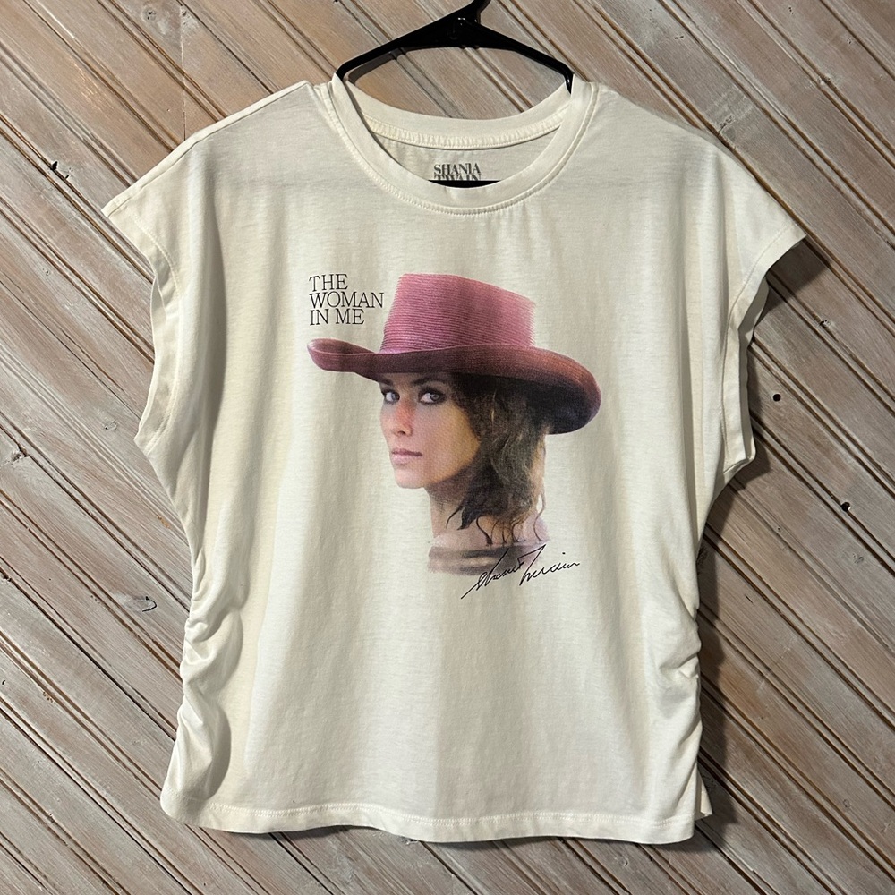 Shania Twain The Women In Me Cream Tour Tee Ruched Hips Concert T